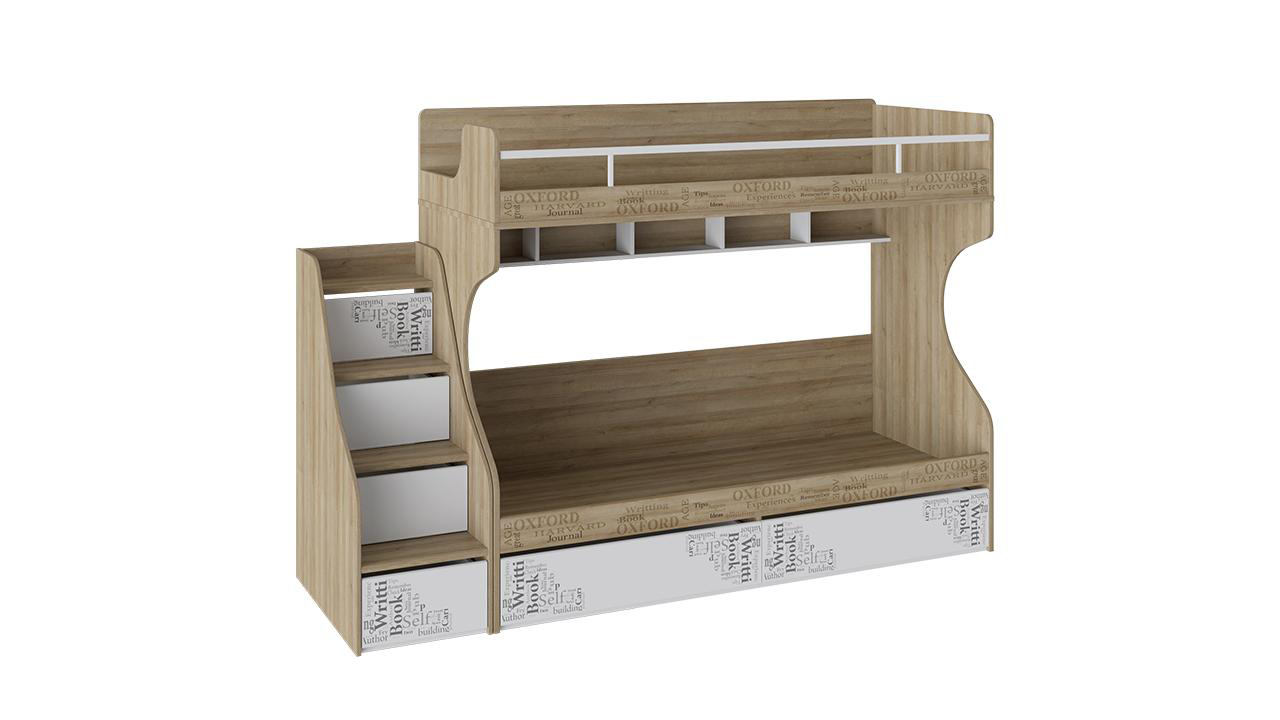 Оксфорд Кровать 2-х ярусная с приставной лестницей
