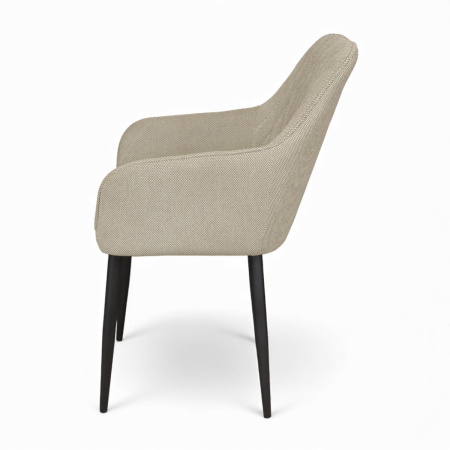 Стул JZC-2574 металл черный, ткань 355А- 4 Коричневый