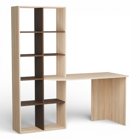 Стол со стеллажом НИМ дуб сонома/венге