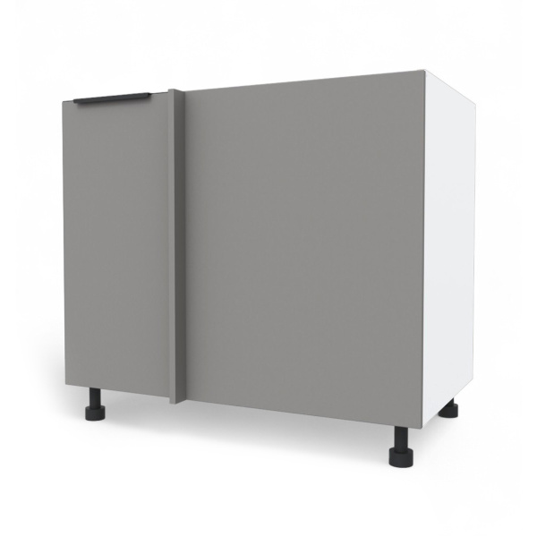 КАТАНИЯ  Стол угловой под мойку 900 Белый жемчуг/EVO Тёмно-серый МАТОВЫЙ 