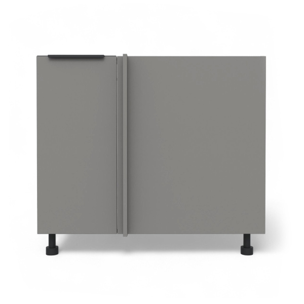 КАТАНИЯ  Стол угловой под мойку 900 Белый жемчуг/EVO Тёмно-серый МАТОВЫЙ 