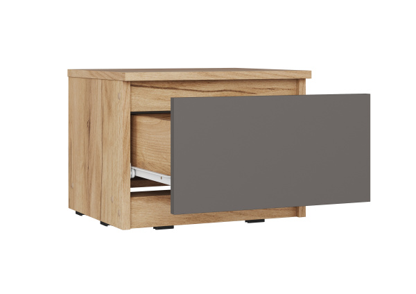 Сити Тумба прикроватная ТП-37 Серый Графит/Дуб Крафт Зо