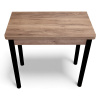 Стол кухонный Уют 4 45(+45)*80*75 Дуб крафт табачн/черный