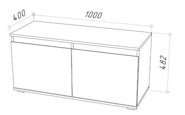 STARK Прихожая тумба для обуви ПТ-100 / Серый Графит
